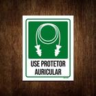 Kit 5 Placas Sinalização Use Protetor Auricular