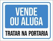 Kit 5 Placas Sinalização - Vende Ou Aluga Tratar Na Portaria