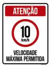 Kit 5 Placas Velocidade Máxima 10Km Máximo 36X46