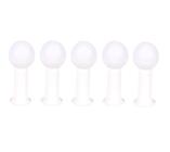 Kit 5 Poste Balizador Luminária Globo Jardim 35cm Branco