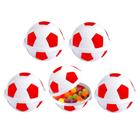 Kit 5 Pote Bolas de Futebol Colorado Vermelho para Festa Infantil