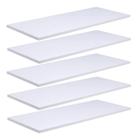 Kit 5 Prateleiras 50X25 Flutuantes Mdf 15Mm Branco Decoração - Decoralar