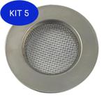 Kit 5 Ralo Raso Em Aço Inox Para Pia De Cozinha