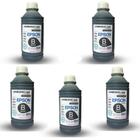 Kit 5 Recarga De Tinta 1L Preto Compatível Para Epson Deskjet 504 L220 L355 L365 L375 L380