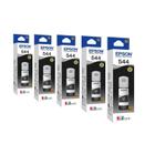 Kit 5 Refil Tinta Para T544 L3110 L3150 L3250 Preto