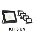 Kit 5 Refletor Micro Led 50w Smd ECO 6500K Branco Frio Decoração Casa Loja Jardim
