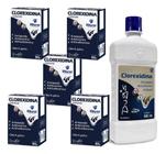 Kit 5 Sabonete 1 Shampoo Clorexidina 500 ml - World