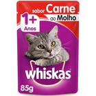 kit 5 saches whiskas carne 85gr.