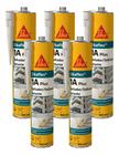 Kit 5 Selante Sikaflex 1a Plus Cinza Cartucho 300ml - Sika