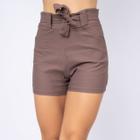 Kit 5 Shorts Bengaline Feminino Com Laço Roupa Casual