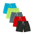 Kit 5 Shorts Masculino Try Basics Bermuda Mauricinho Liso Básico Tactel