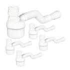 Kit 5 Sifão C/copo Universal Ajustável Flexível Branco Tigre