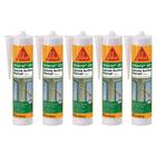 Kit 5 Sikacryl 203 Selante Branco Trinca Fissura Sika 280ml