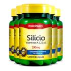 Kit 5 Silício 100mg Maxinutri 60 Cápsulas