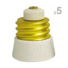 KIT 5 Soquete Adaptador Porcelana de E40 Para E27