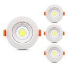 Kit 5 Spot Led 5W Embutir Redonda Direcionável Branco Quente