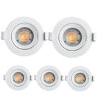 Kit 5 Spot Led Direcionável 7w Redondo Branco Frio Galaxy