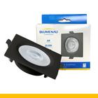 Kit 5 Spot Led Preto Quadrado Embutir 6w Branco Quente 3000K