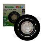 Kit 5 Spot Led Redondo Preto Embutir 7w Branco Neutro 4000K