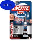 Kit 5 Super Bonder Power Flex Gel 2g
