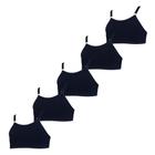 Kit 5 Sutiã Infantil Juvenil Algodão Sem Bojo