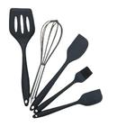 Kit 5 Talheres de Silicone Espátula Pincel Fluet Utensílio de Cozinha - Importadora Farrapos