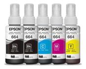 Kit 5 Tinta Epson 664 Impressoras L365 L375 L395 L380 L220