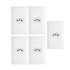 Kit 5 Tomada Simples 10A Habitat Branca Fame 3770