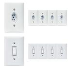 Kit 5 Tomadas Simples 2p+t 10A + 5 Interruptores Simples 1 Tecla Com Espelho Branco Bivolt 127V e 250V