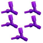 Kit 5 Torneiras Para Tanque E Jardim Bico 1/2 Roxo Neon