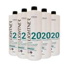 Kit 5 Und Água Oxigenada Lightner Creme 20 Volumes Camomila 850ml