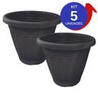 Kit 5 Vaso grande Redondo Terracota de Jardim Planta Grandes Casa Mudas 15 litros - Guiba Casa&decor