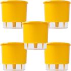 Kit 5 Vaso Raiz Auto Irrigável N3 16X14Cm Amarelo Plantas