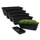 Kit 5 Vasos Jardineiras Plantas Floreira de Janela Prato N27 Uninjet