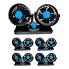 Kit 5 Ventilador Automotivo Duplo Carro Caminhão Ajuste 12V - Lelong