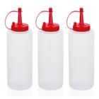 Kit 50 Bisnagas Pote Potinho Plástica Tampa Ketchup 350Ml