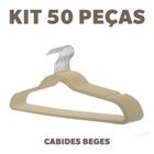 Kit 50 Cabides De Veludo Adulto Slim Antideslizante Ultra Fino