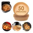 Kit 50 Formas Descartáveis Antiaderentes 16Cm Air Fryer Redonda