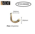 Kit 50 Gancho Liso M 24,6mm Acessório Artesanato - ATACADÃO DO ARTESANATO MDF