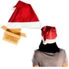 Kit 50 Gorros Touca De Papai Noel Linha Luxo Cetim