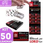 Kit 50 Laminas Barbear Lord Platinum Corte Preciso