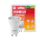 Kit 50 Lâmpada Ourolux Superled Mini Dicróica Mr-11 Gu10 4w 6500k