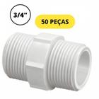 Kit 50 nipel pvc roscavel branco 3/4 polegada krona 0288