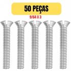 Kit 50 parafuso para caixa de luz fenda reta 9/64 x 3 zincado - MARCA GENERICA