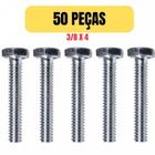 Kit 50 parafuso sextavado rosca inteira 3/8 x 4 - ELETRO