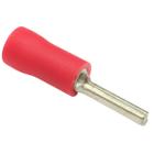 Kit 50 Pçs Conector Tubular Eletrico Tipo Agulha Pino Vermelho Cabo Fio 0,5mm a 1,5mm Pré Isolado