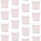 Kit 50 Potes Para Alimentos 1,2 Litros Branco Plástico