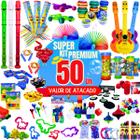 Kit 50 Prenda Lembrancinha Para Festa Infantil Sacolinha Aniversário Mini Brinquedos Doação Criança