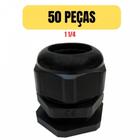 Kit 50 prensa cabo 1 1/4 nylon preto lukma 29038