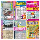 Kit 50 Revistas Passatempos Numerix Numerex Numerox Números Sem Repetir Jogos Raciocínio Lógico Memória
